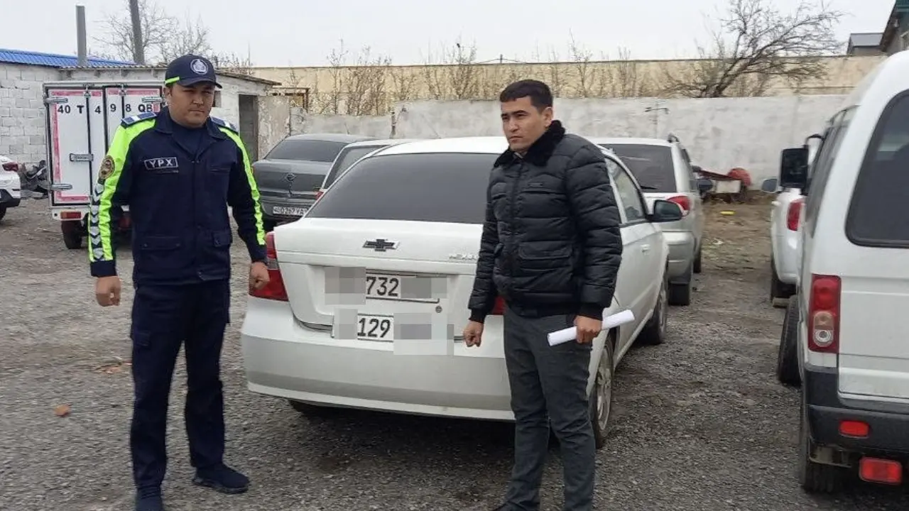 Давлат рақамини ўзгартириб қочмоқчи бўлган машина эгаси фош бўлди