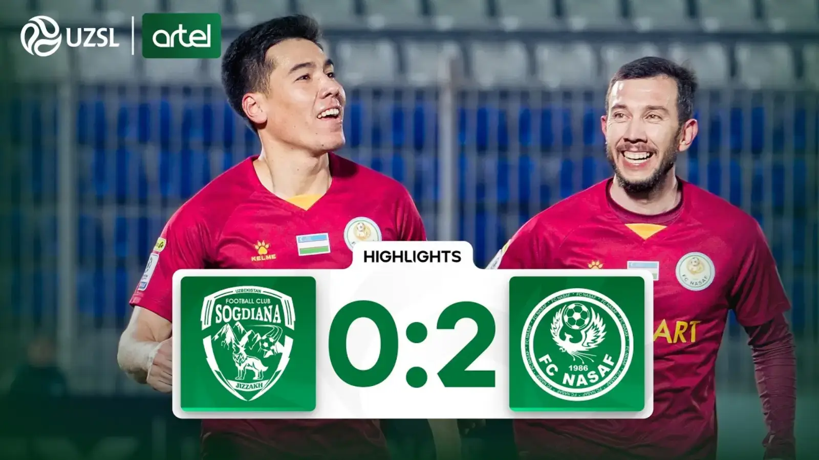 Watch the goals scored in the Sogdiana vs. Nasaf match!
