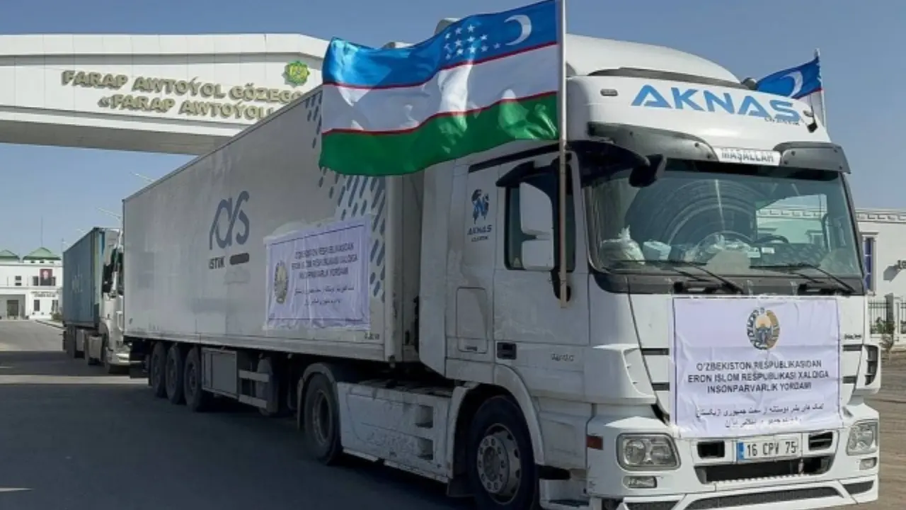 O‘zbekiston tomonidan Eronga yordam yetkazib berildi