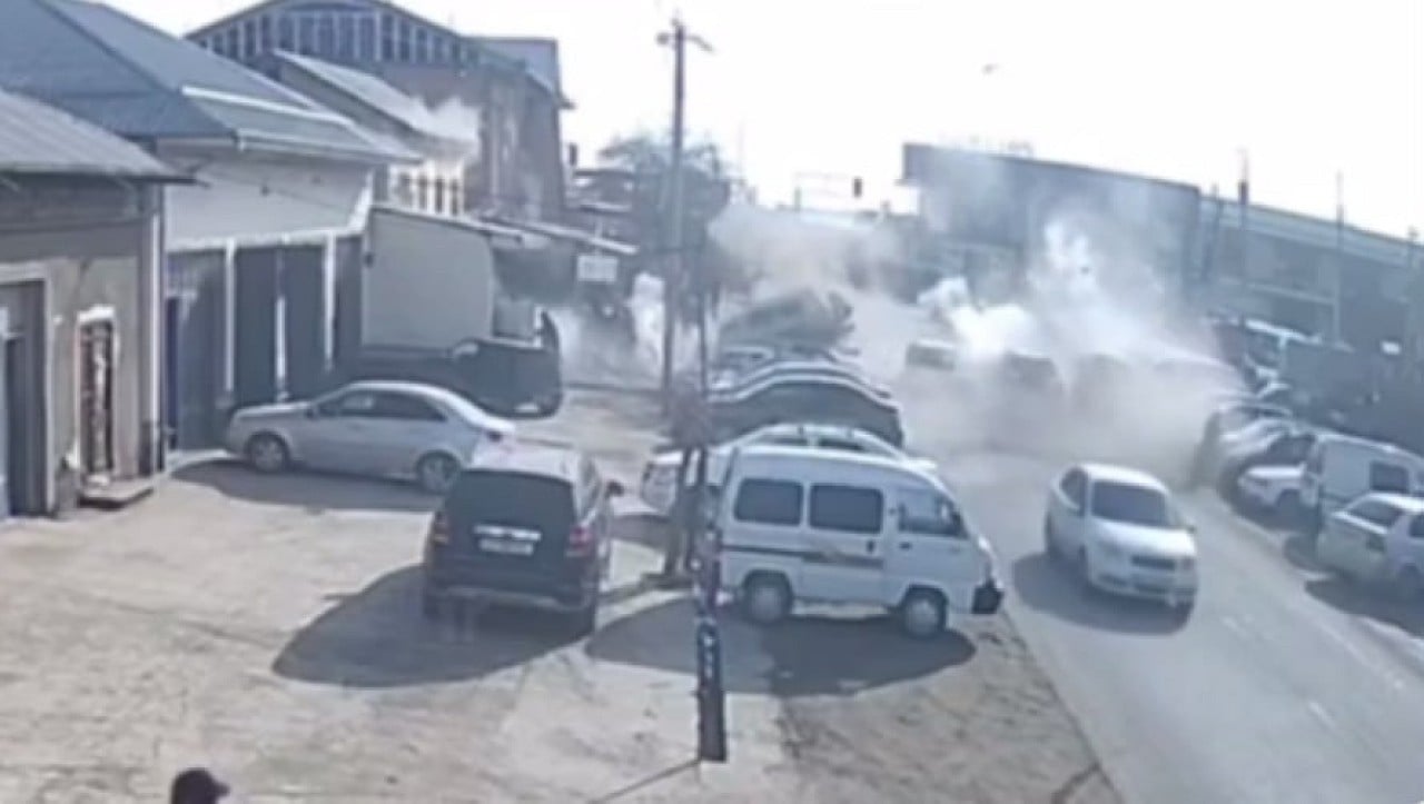 Qashqadaryoda Damas mashinasi gaz balloni portladi