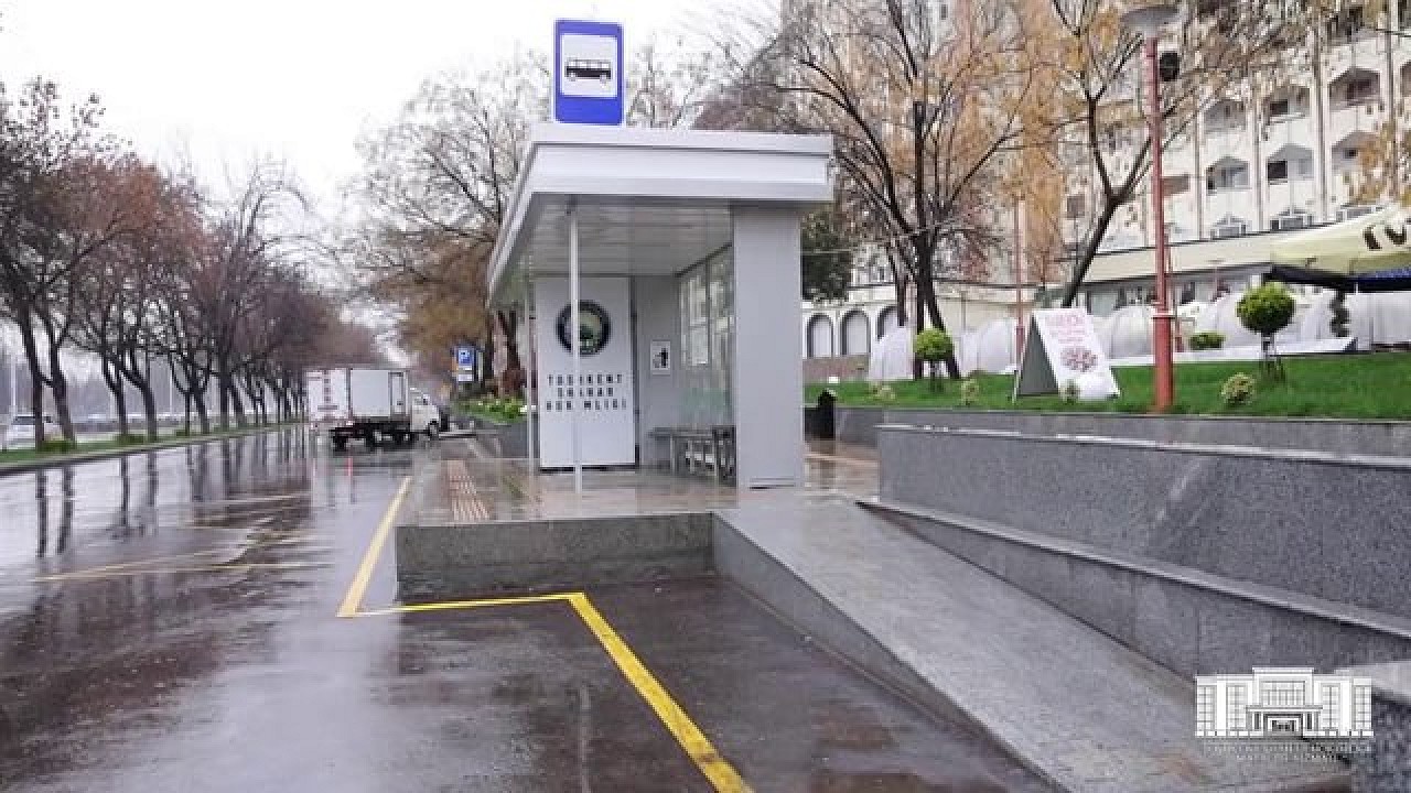 Taşkent'te 15 yeni modern otobüs durağı hizmete açıldı