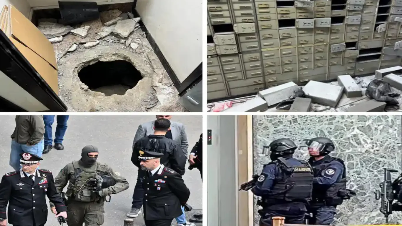 Neapolda bank talonchilari tunneldan qochib ketdi