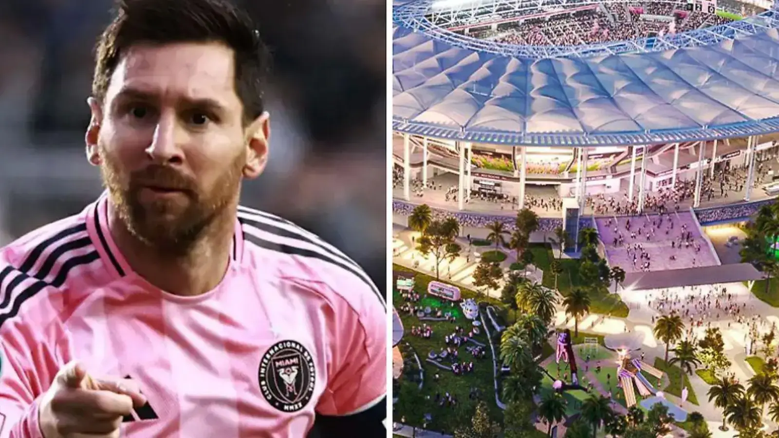 Лионель Месси впервые увидел свою трибуну на новом стадионе