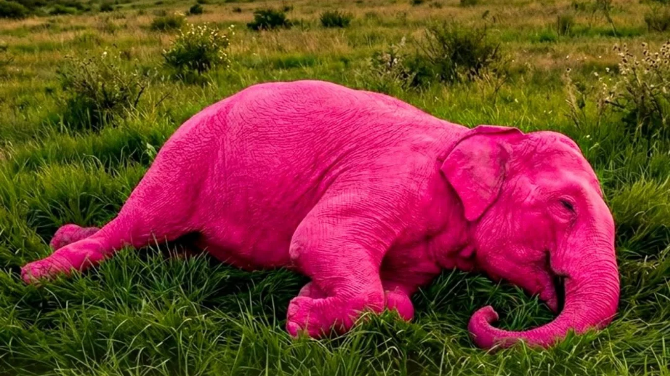 Pembe fil olayı: fotoğraf çekiminden sonra öldü