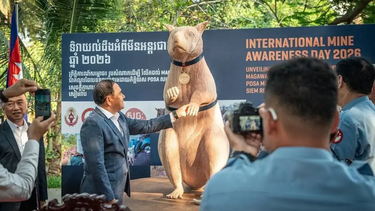 В мире впервые установлен памятник в честь крысы-разведчика мин