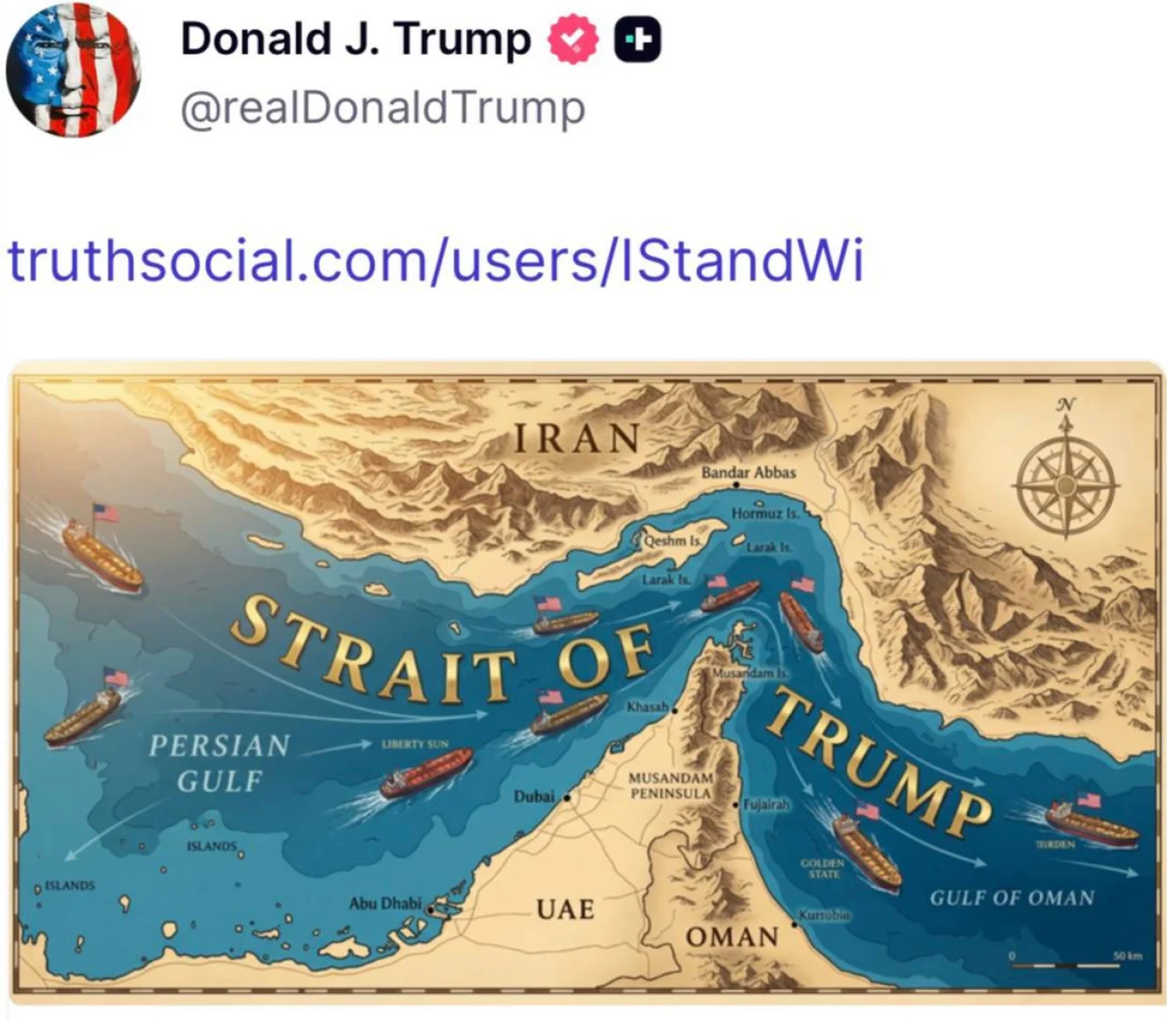 Трамп тағы да шудың ортасында: Ормуз атауы өзгере ме?