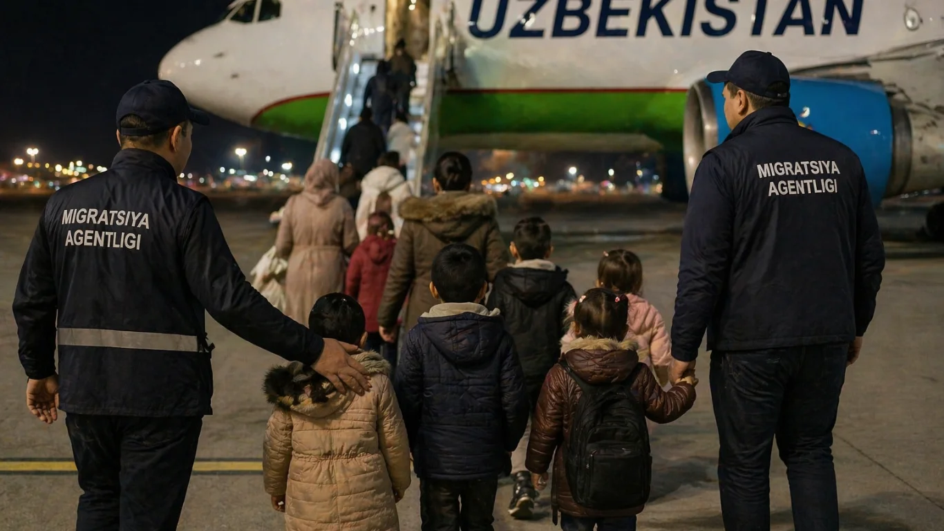 Россияда оғир аҳволда қолган етти бола ватанига қайтарилди