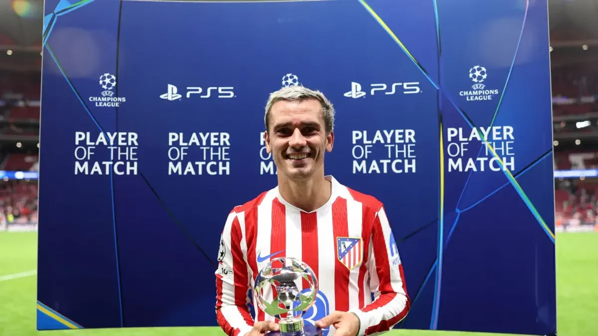 Grizmann "Arsenal"ga qarshi oʻyinda eng yaxshi futbolchi boʻldi