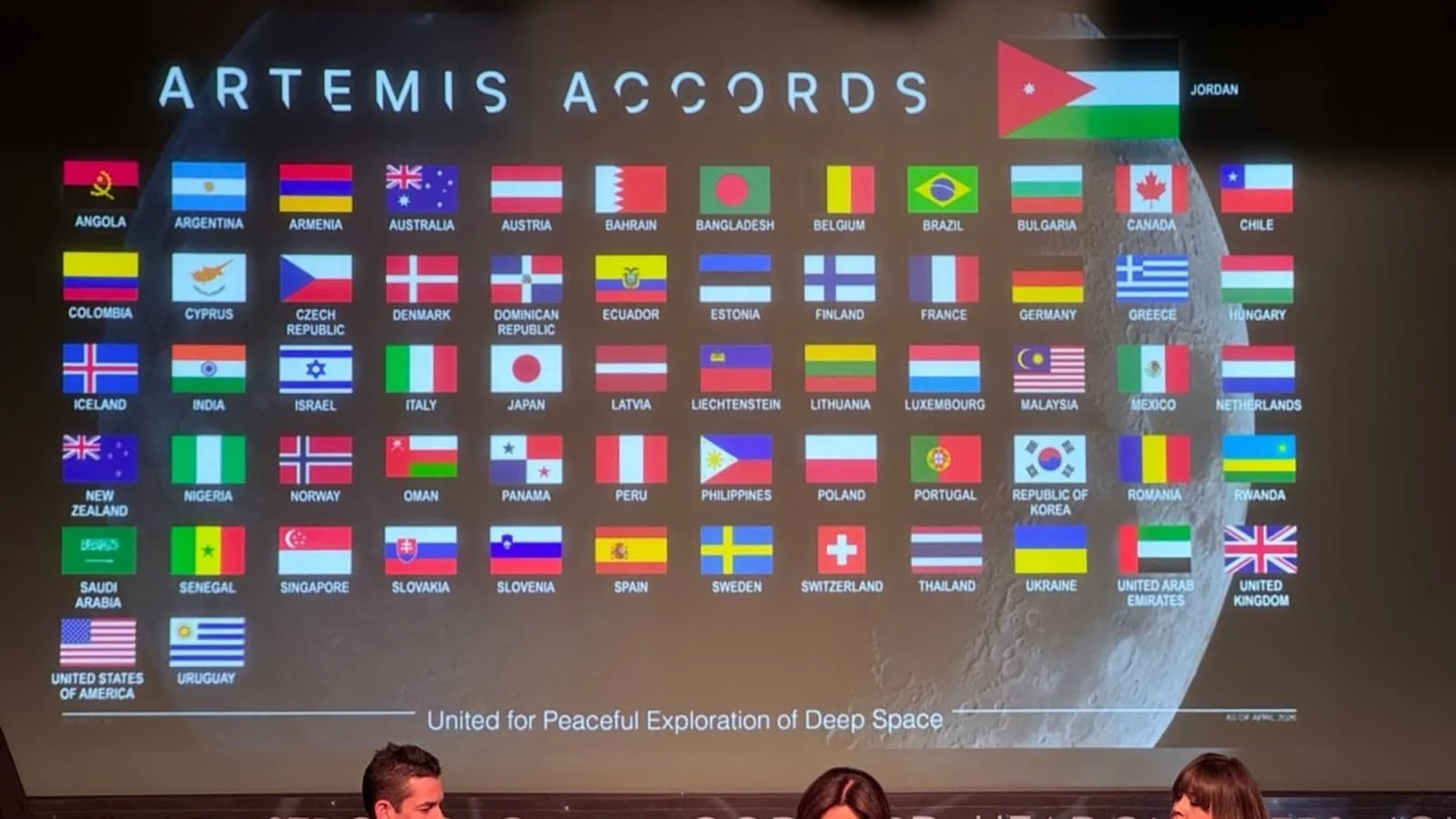 Iordaniya Oy va kosmosni o'zlashtirish bo'yicha Artemis kelishuviga rasman qo'shildi