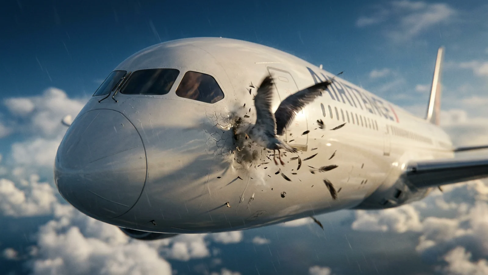 Қуш билан тўқнашув самолёт детали ресурсини 14 бараварга қисқартиради