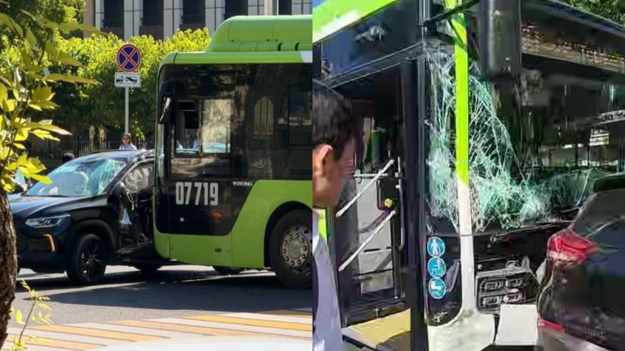 Trois blessés dans une collision entre un bus et un Tracker à Tachkent