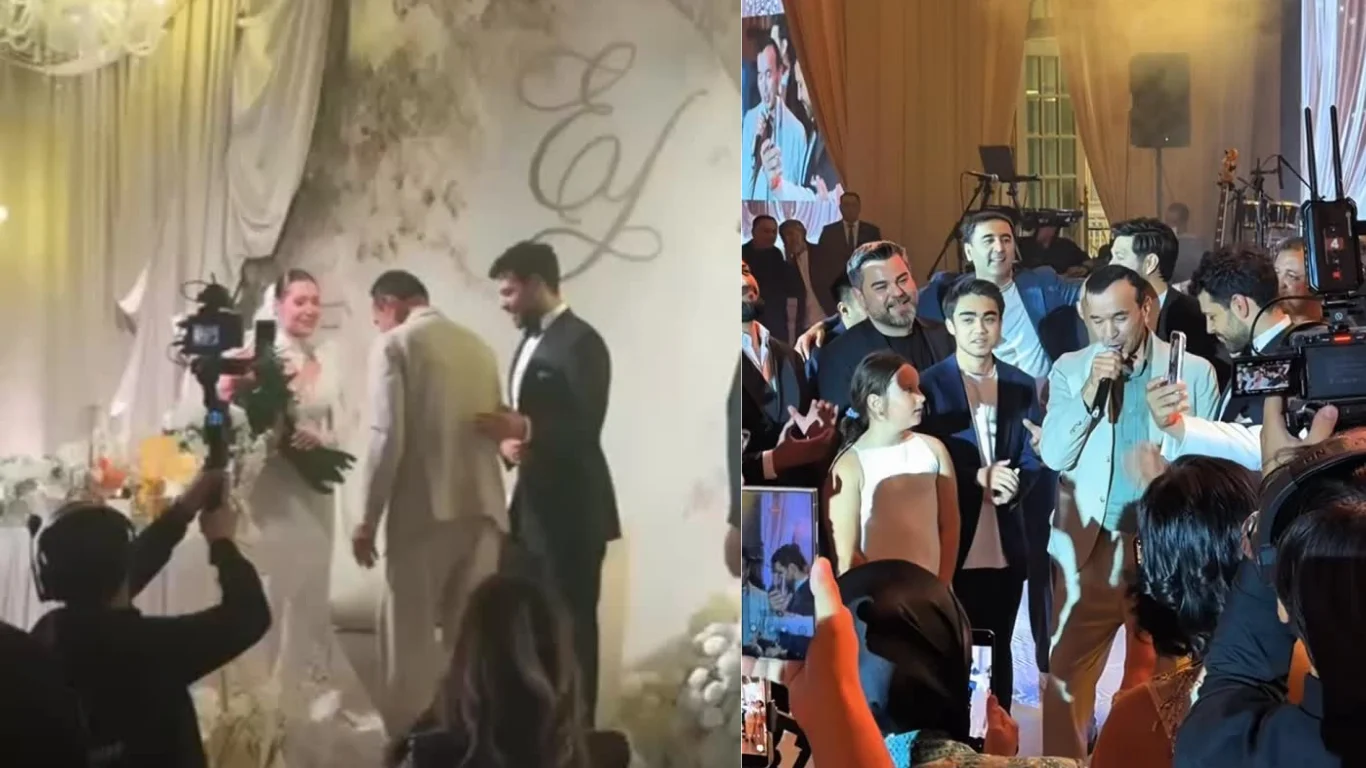 Ozodbek Nazarbekov 'rockte' die Bühne bei der Hochzeit von Emre Kiviljim und Yulduz Rajabova (Video)
