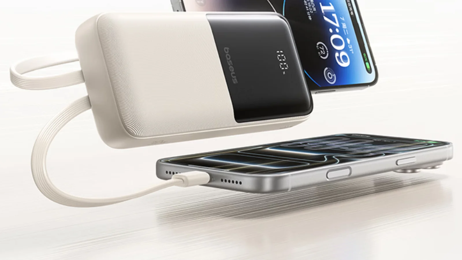 Baseus, dahili kablolu ve ekranlı 20.000 mAh kapasiteli power bank çıkardı