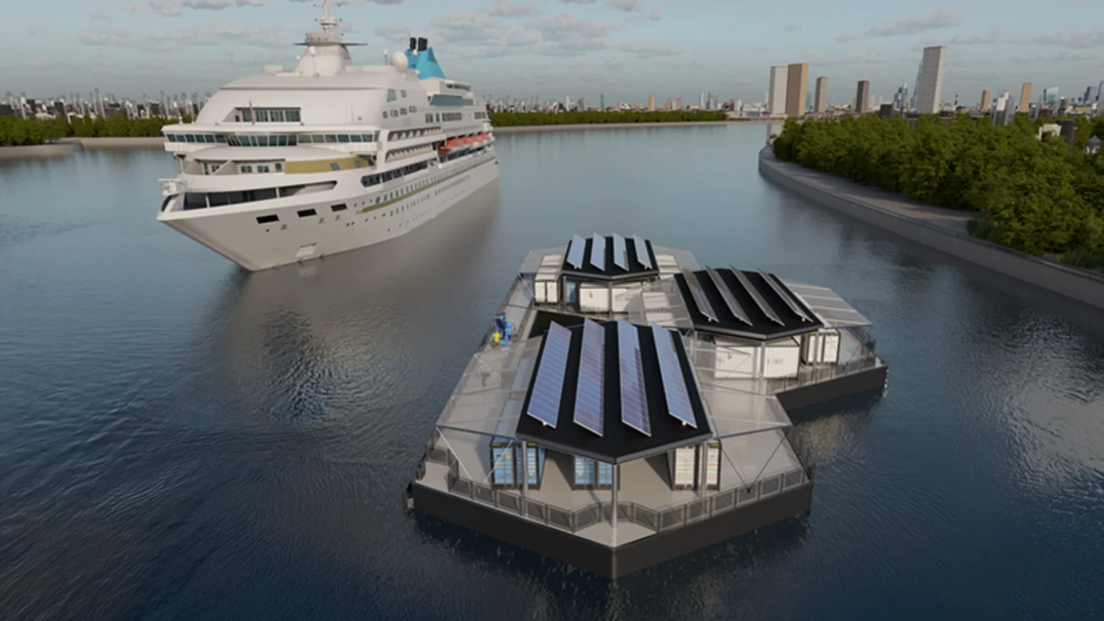Giant floating hydrogen 'battery' for ships created in Britain