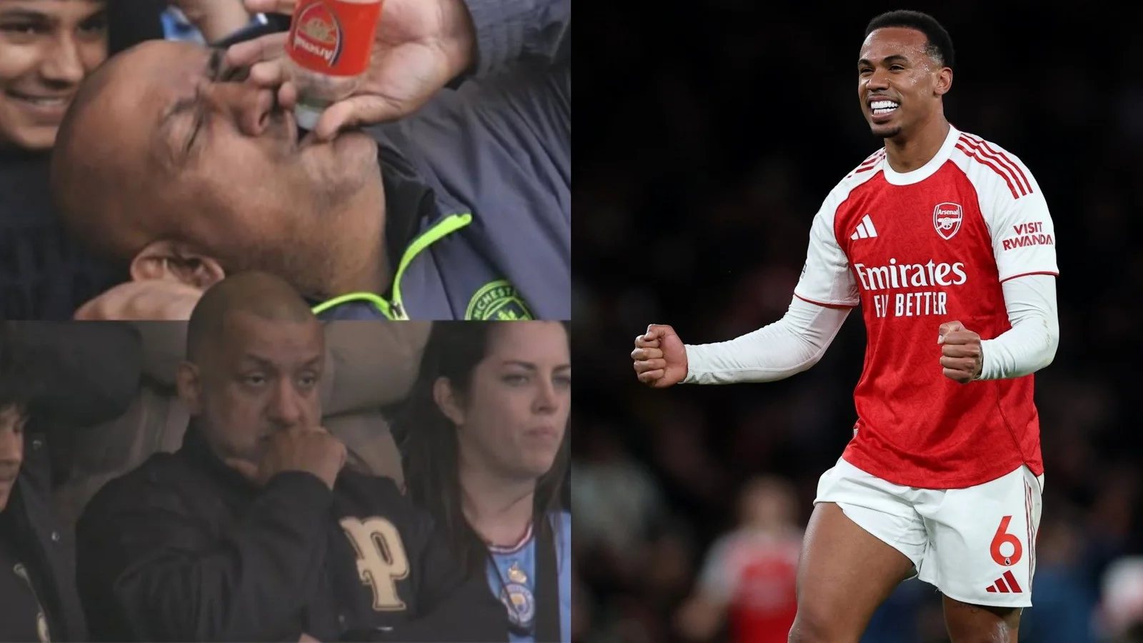 Gabriel se burla de un fan del Manchester City tras el título del Arsenal
