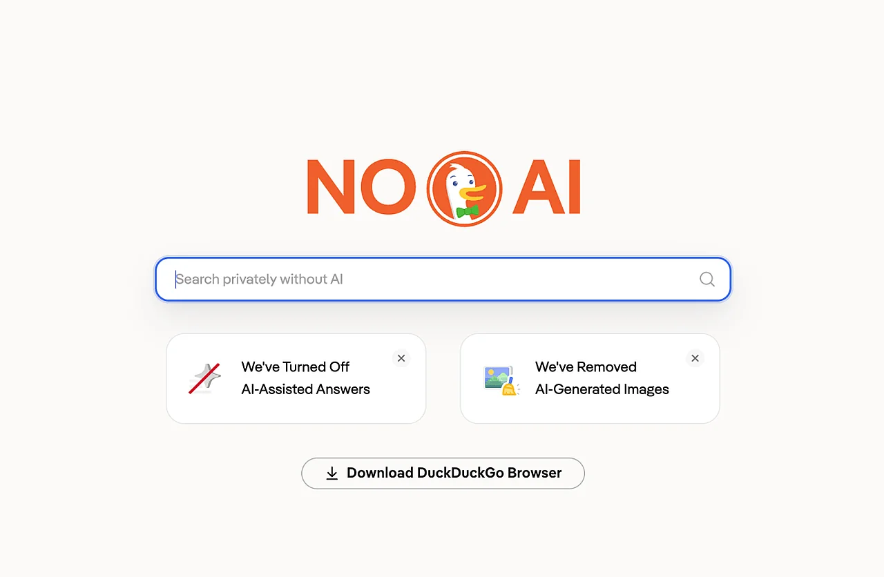 Google іздеуіндегі жасанды интеллект себебінен DuckDuckGo жүктеулері 30 пайызға артты