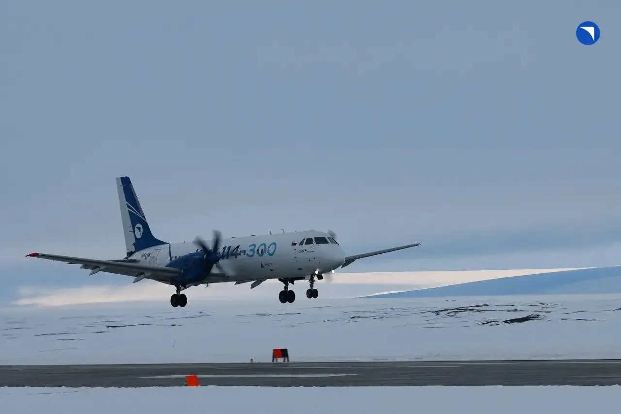 Il-114-300 Flugzeug unter arktischen Bedingungen getestet