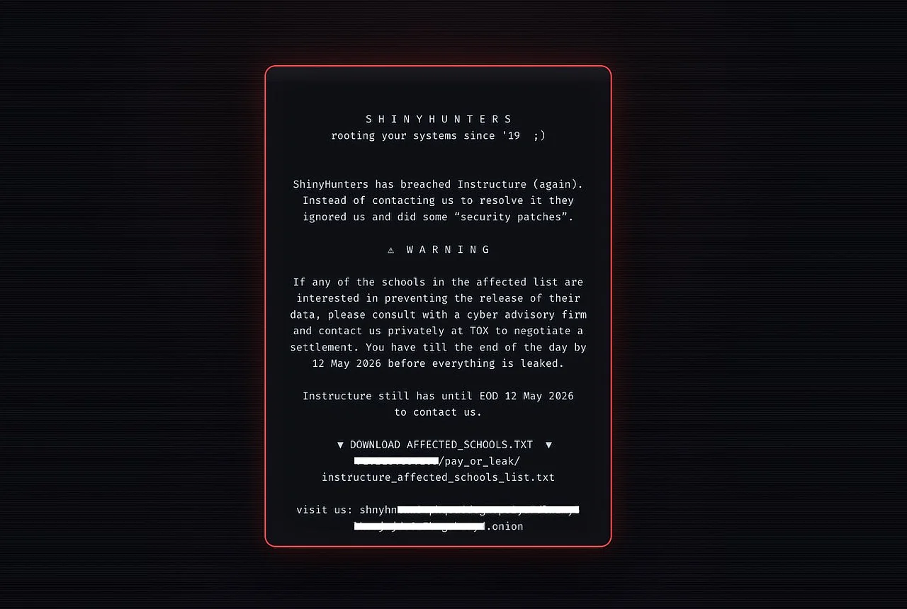 Another cyberattack on the Instructure platform: hackers escalate their demands
