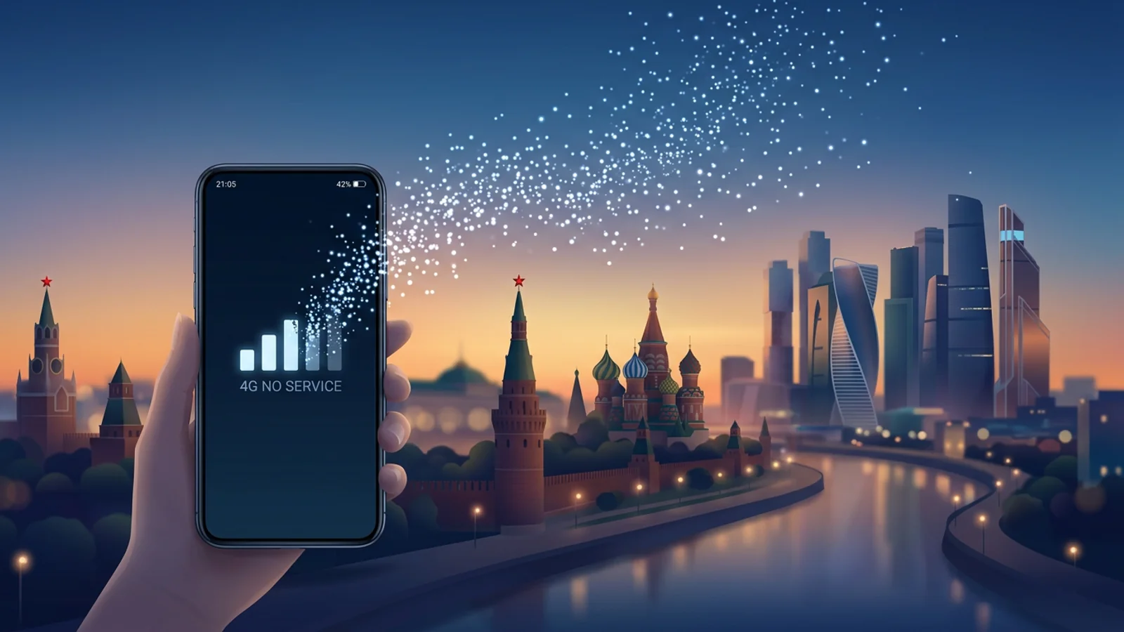 Москвада мобил интернет чекланиши мумкин