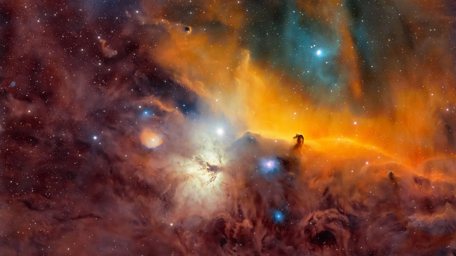Unique 115-hour exposure image of the Horsehead Nebula