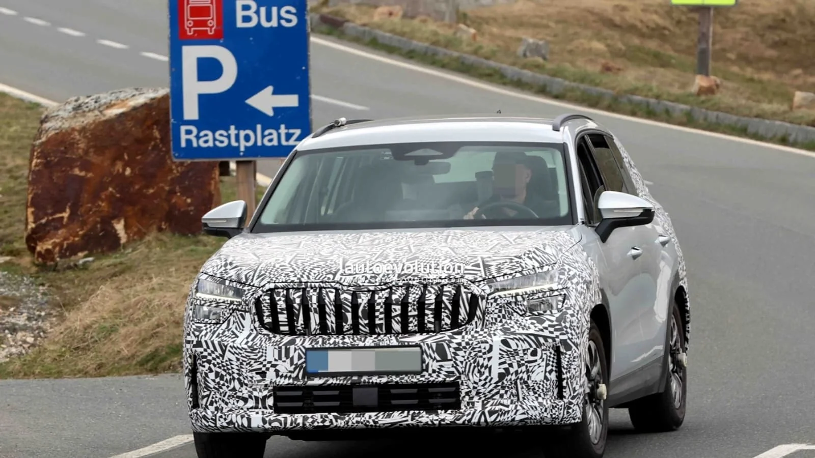 New 2027 Skoda Kodiaq undergoing testing in the Alps