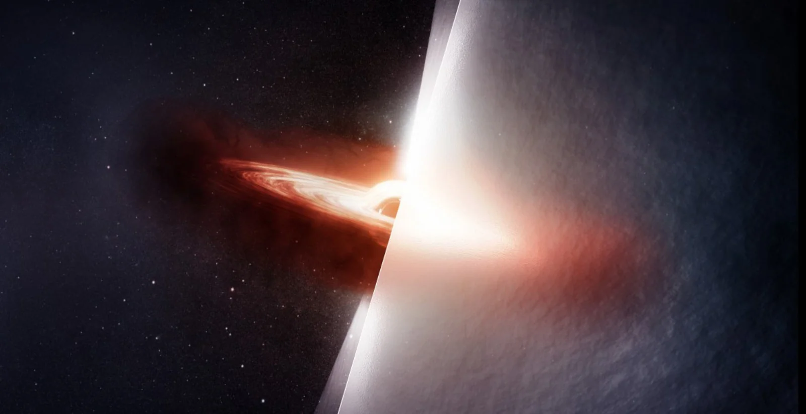 La turbulence dans le gaz interstellaire déforme le signal d'un quasar