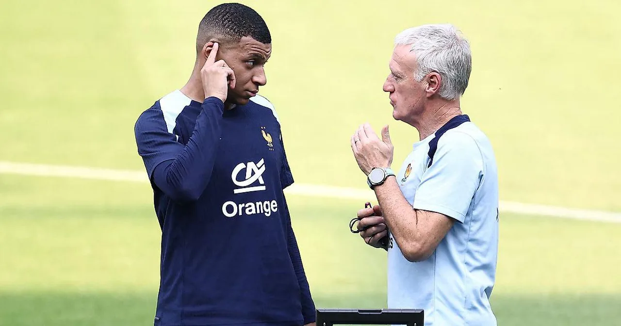How did Deschamps respond to criticism regarding Mbappe's position?