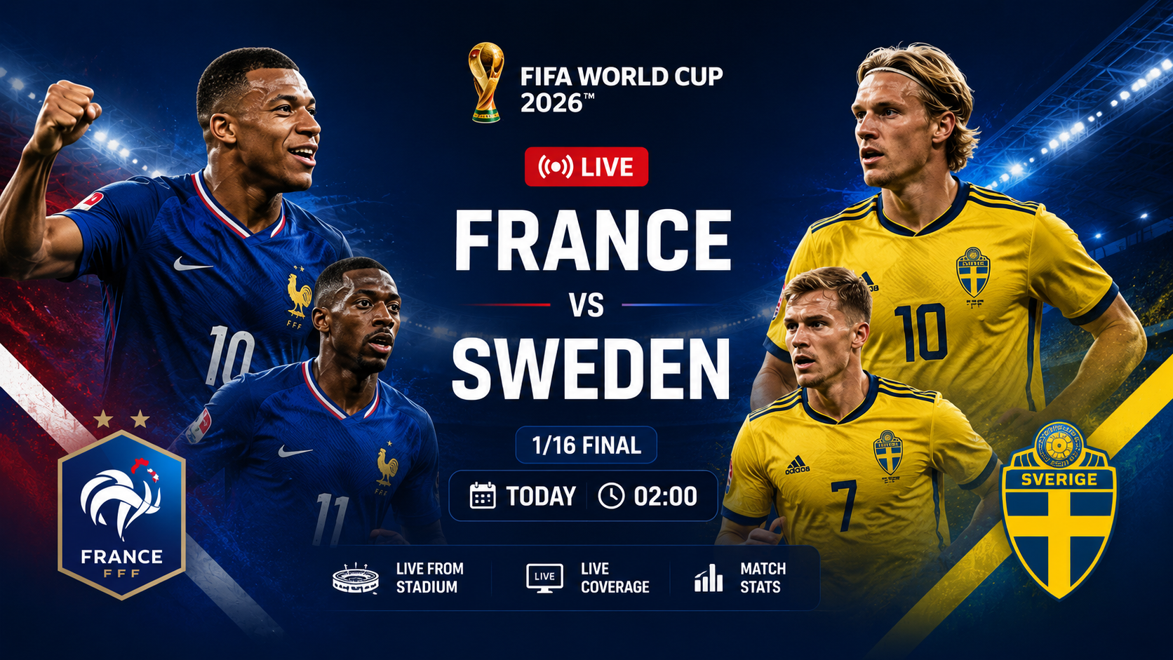 Match France vs Suède : direct commenté