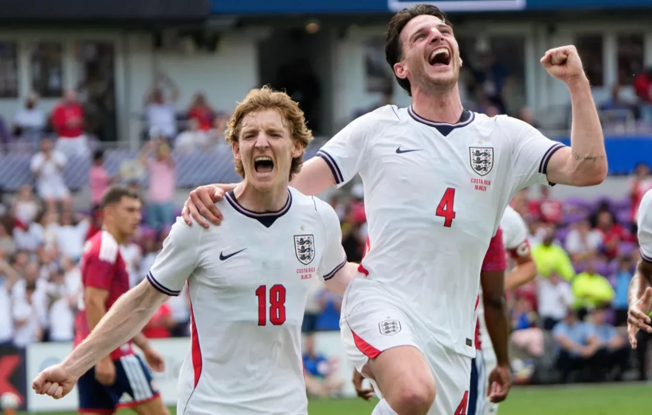 L'équipe d'Angleterre bat largement le Costa Rica