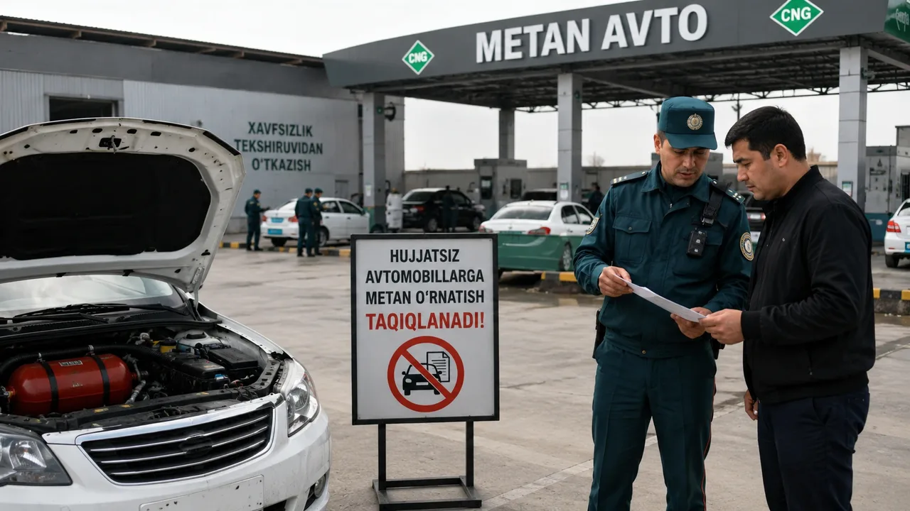 С 1 сентября автомобилям без документов не будут заправлять метан