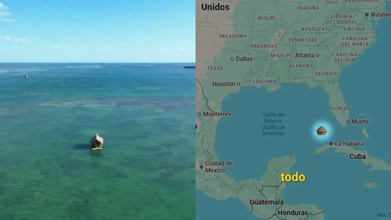 Okeandagi kichik kulba va uning Florida yaqinidagi xaritada joylashuvi.