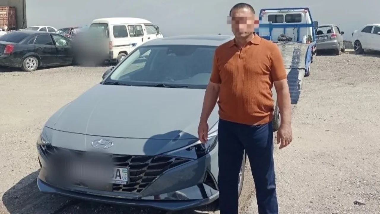 В Бухаре арестован автомобиль Hyundai Elantra предпринимателя за неуплату банковского долга