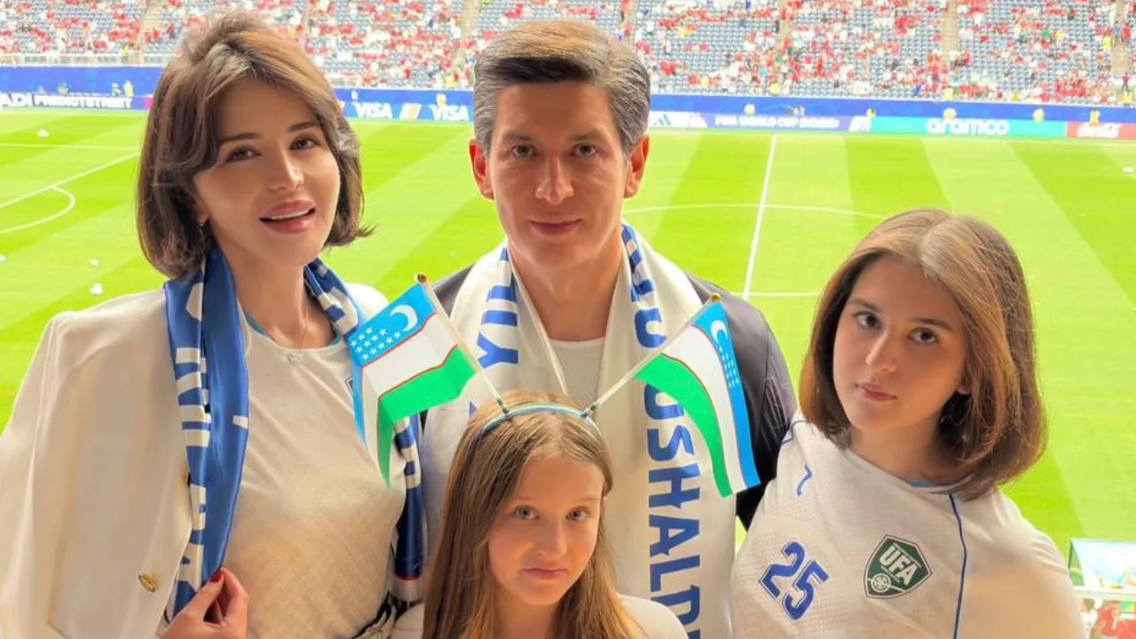 Otabek Umarov and Shahnoza Mirziyoyeva Support National Team