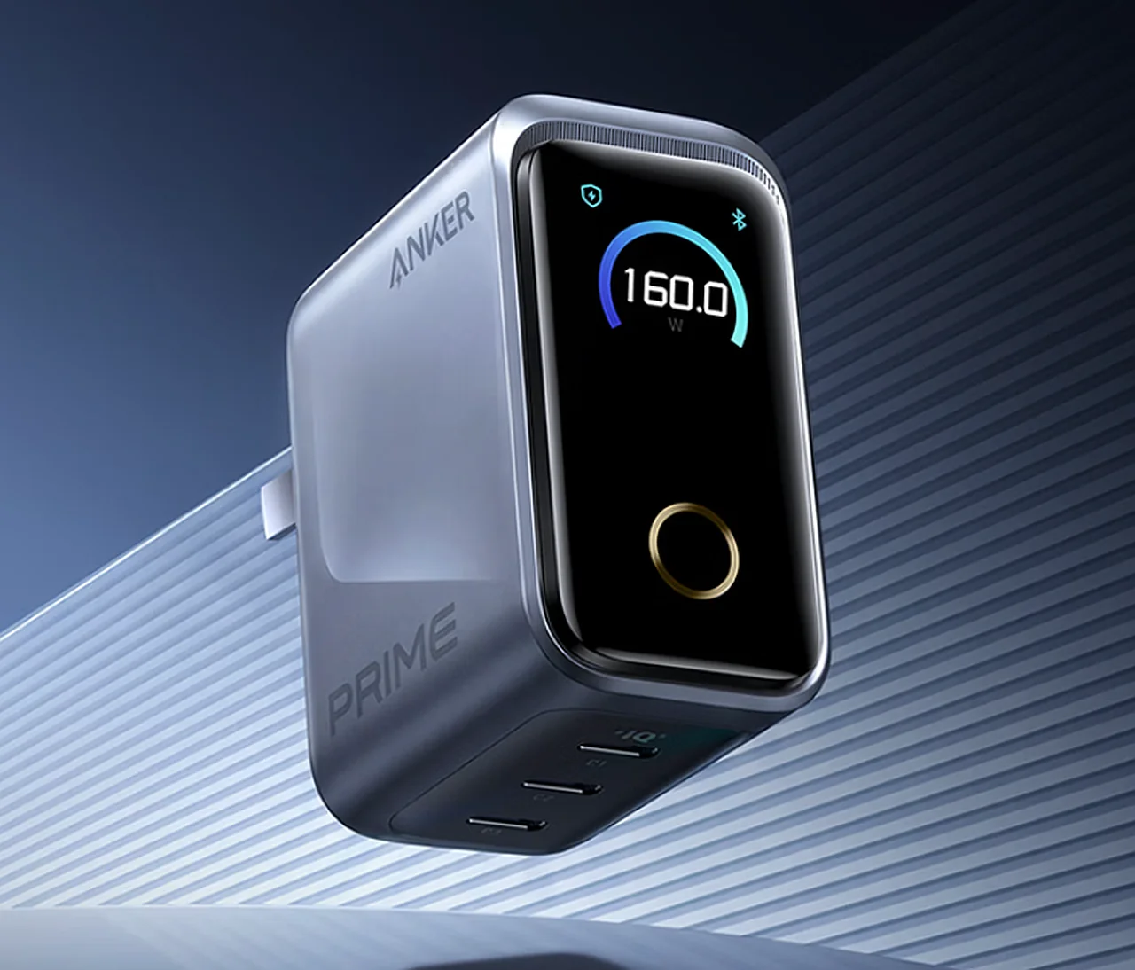 Anker Smart Charge Pro+: 160 W Charger with Smartphone Model Display