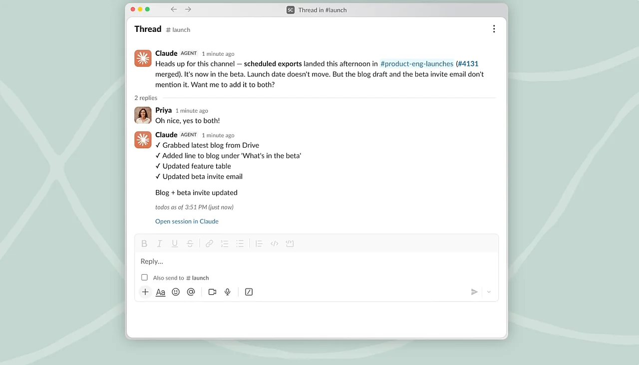 Anthropic компанияси Slack учун янги Claude Таг сунъий интеллект агентини тақдим этди