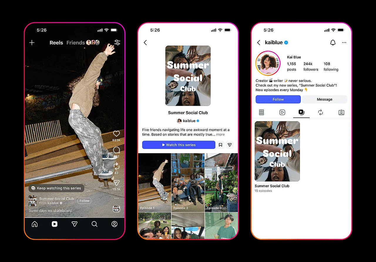 Meta is testing the Reels Series feature for Instagram and Facebook