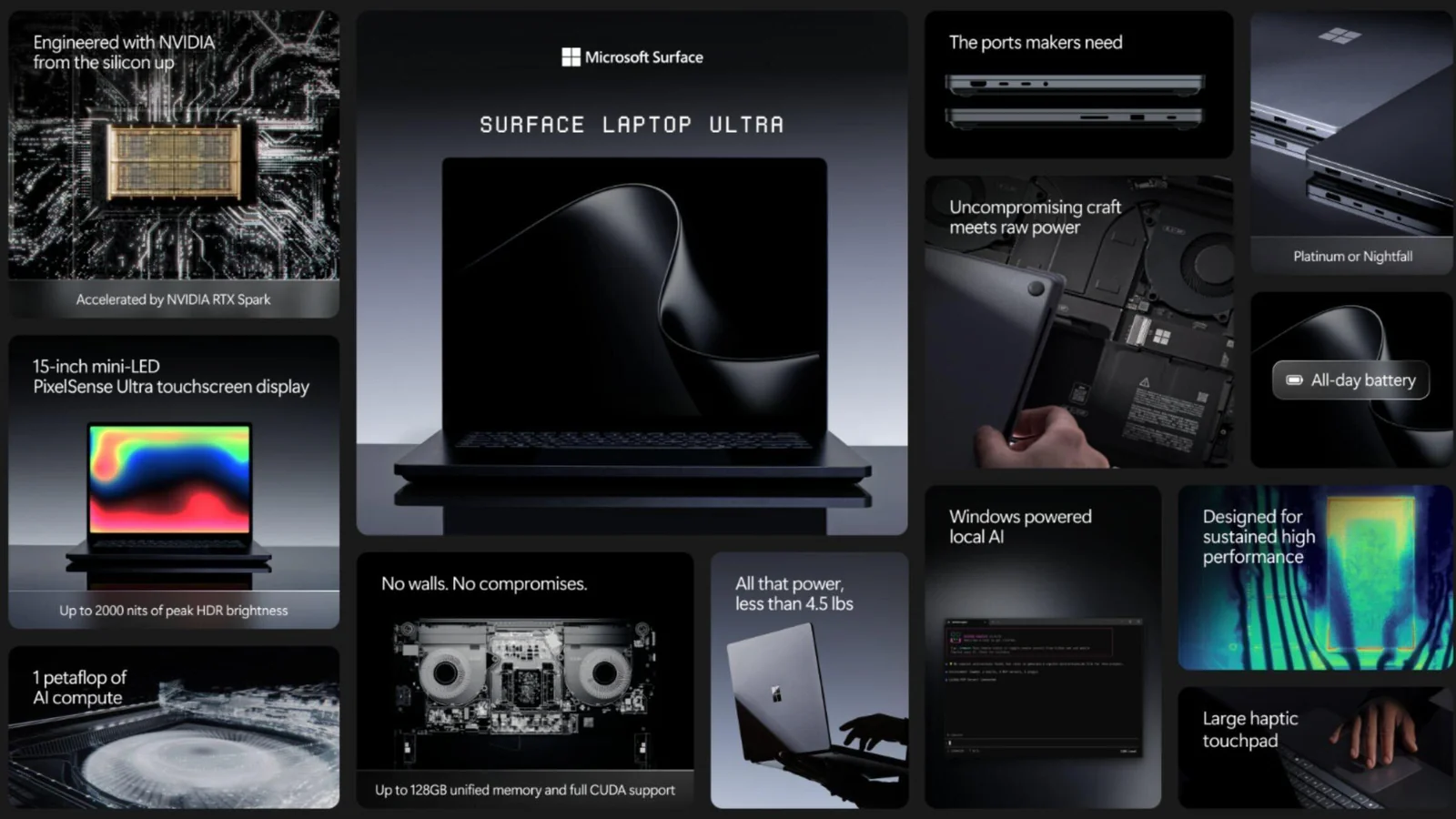Surface mit RTX 5070-Leistung: Laptop mit Nvidia RTX Spark-Chip vorgestellt