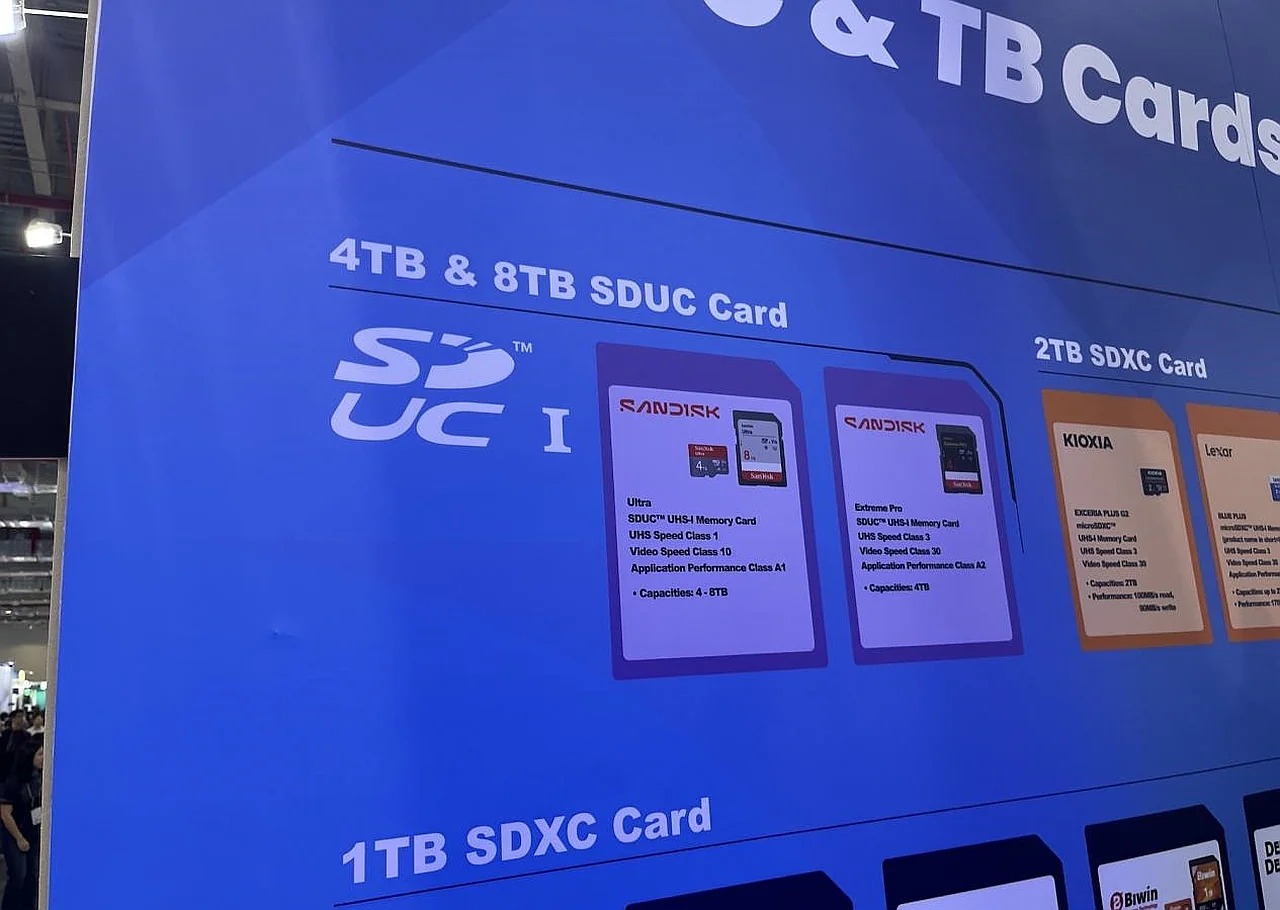 SanDisk introduces the first 4 TB and 8 TB SDUC memory cards