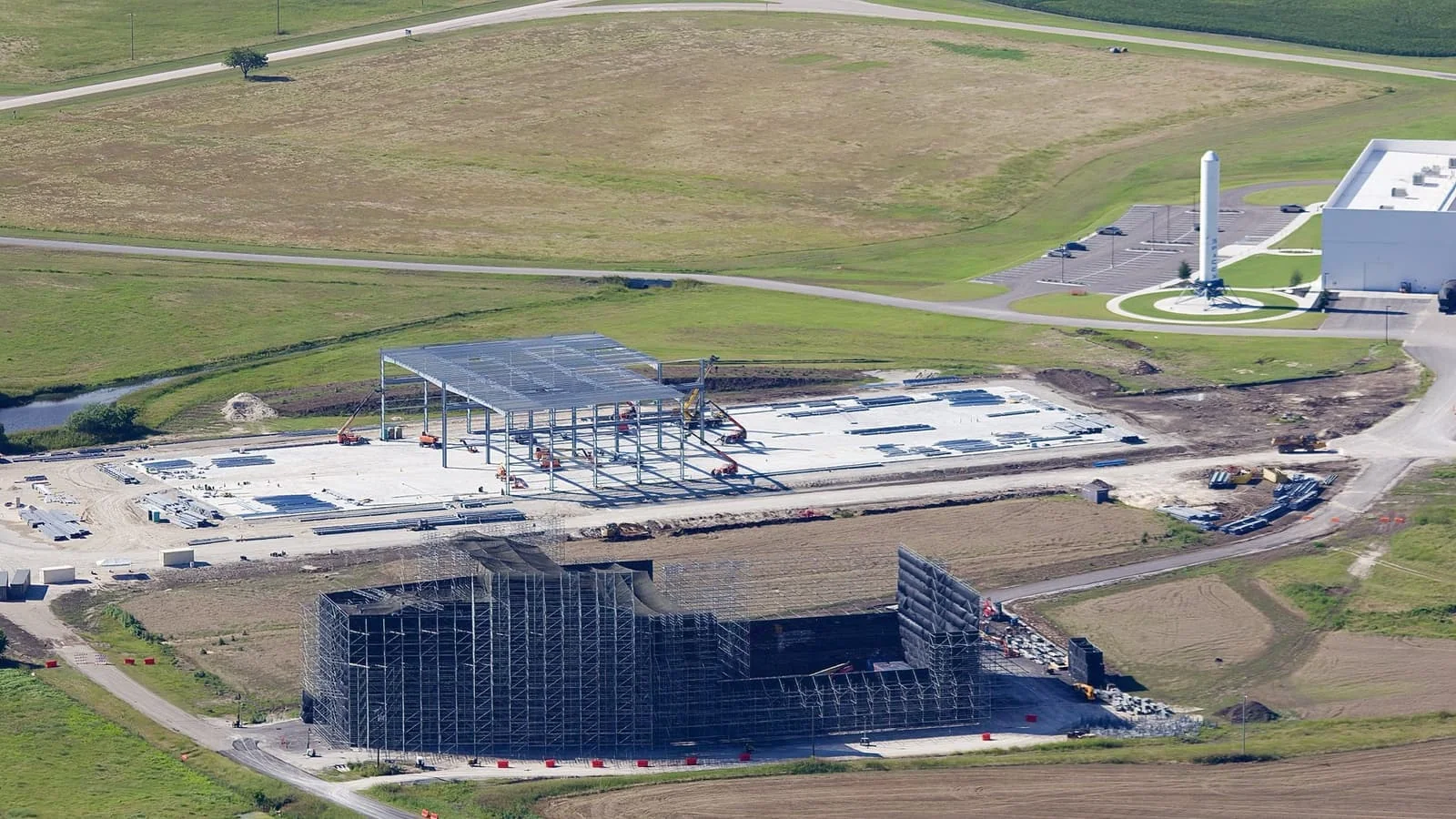 Aerial footage captures SpaceX expansion at McGregor test site