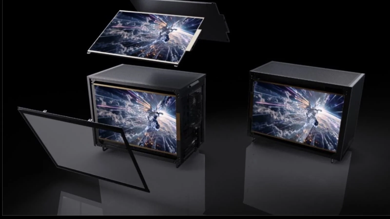 Yon paneli ekranli korpus: Gigabyte Aorus C510 Glass Infinity taqdim etildi