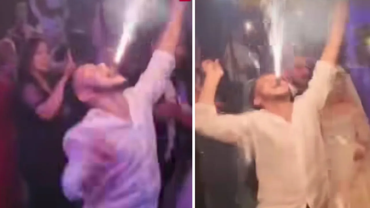 Fireworks explode in guest's mouth, shocking everyone at a wedding in Turkey