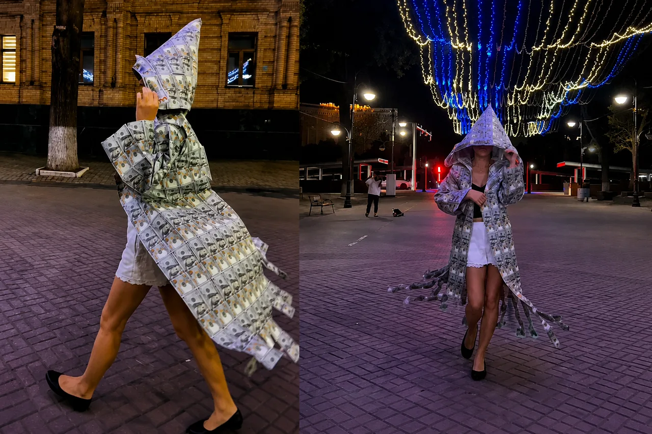 Woman wearing a "dollar dress" sparks debate on social media