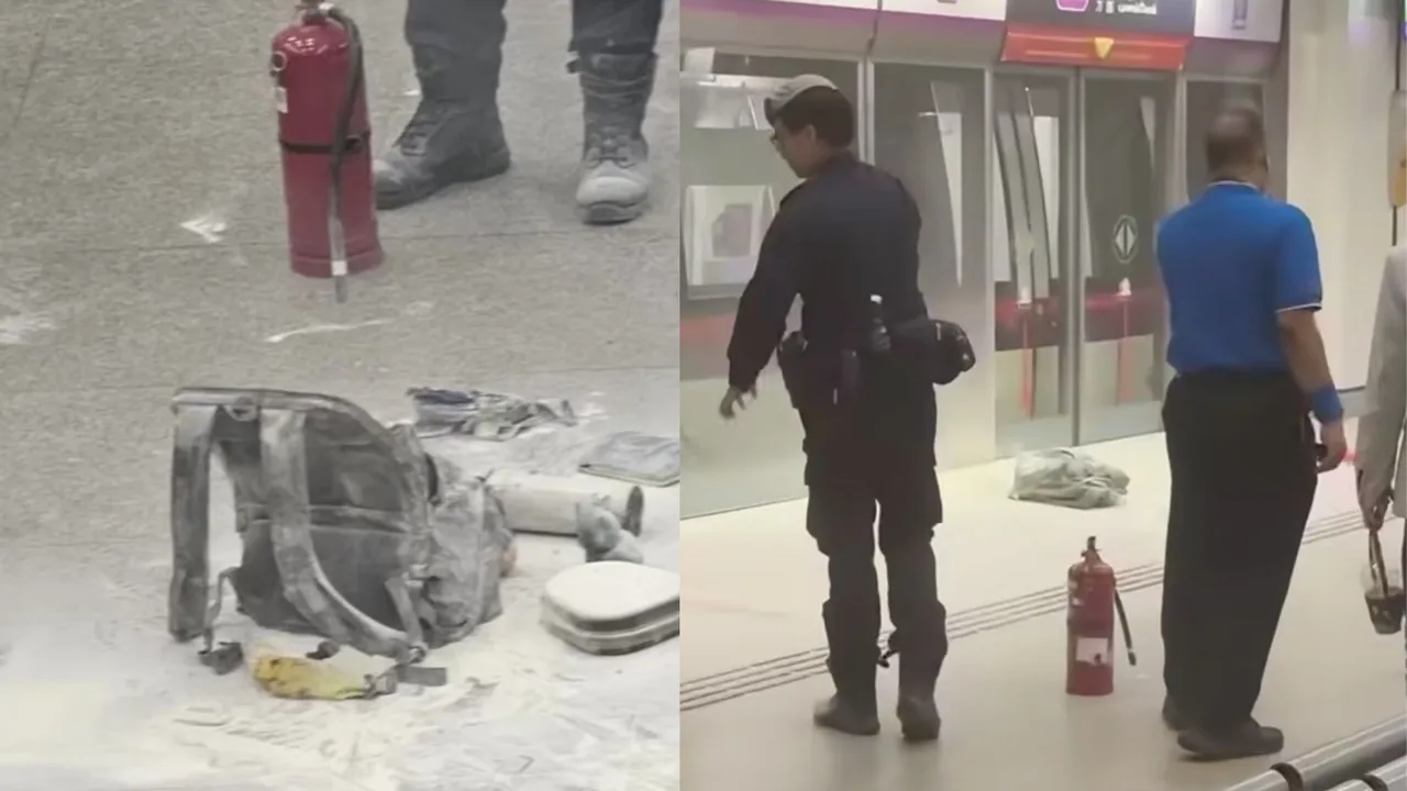 Сингапур метросида йўловчининг пауэрбанки ёниб кетди