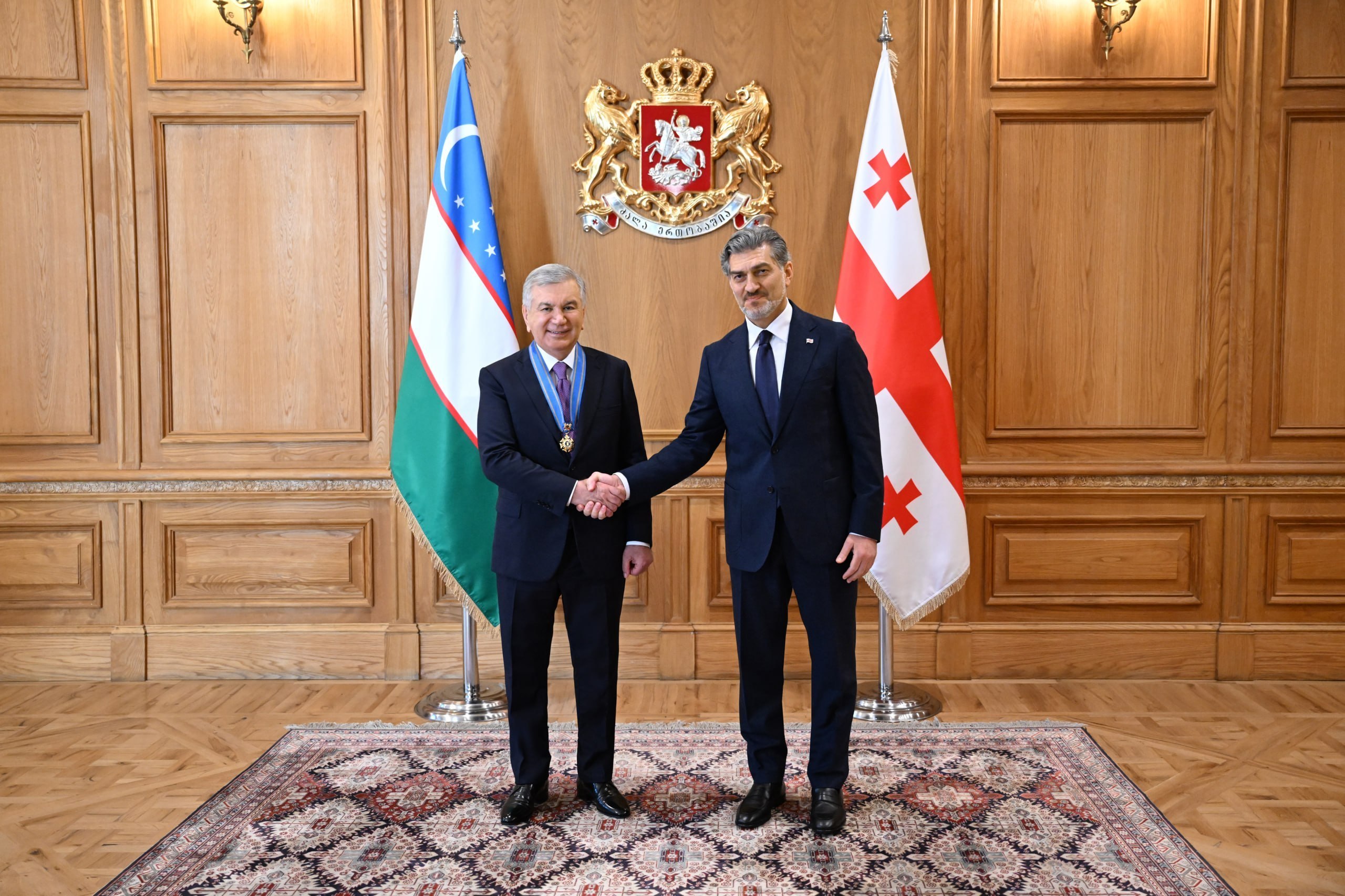 Shavkat Mirziyoyev Gruziyaning oliy ordeni bilan taqdirlandi (video)