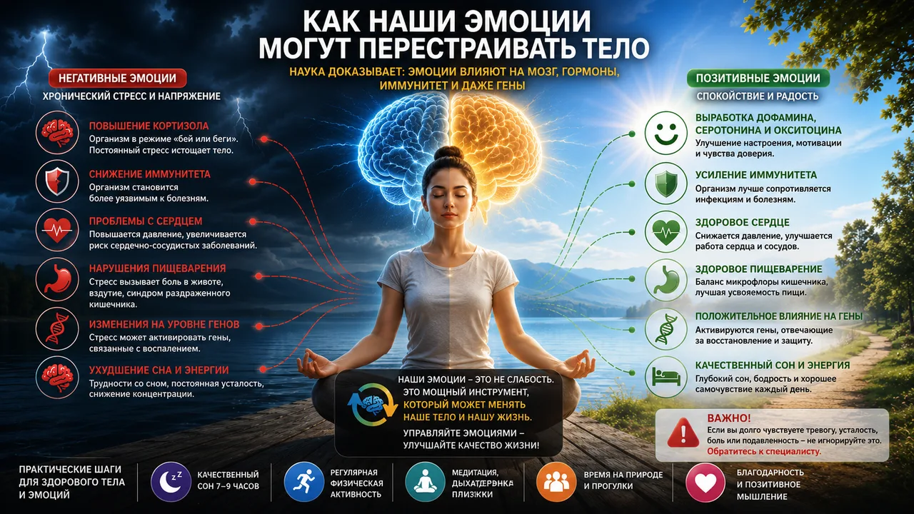 Как наши эмоции могут перестраивать наше физическое тело?