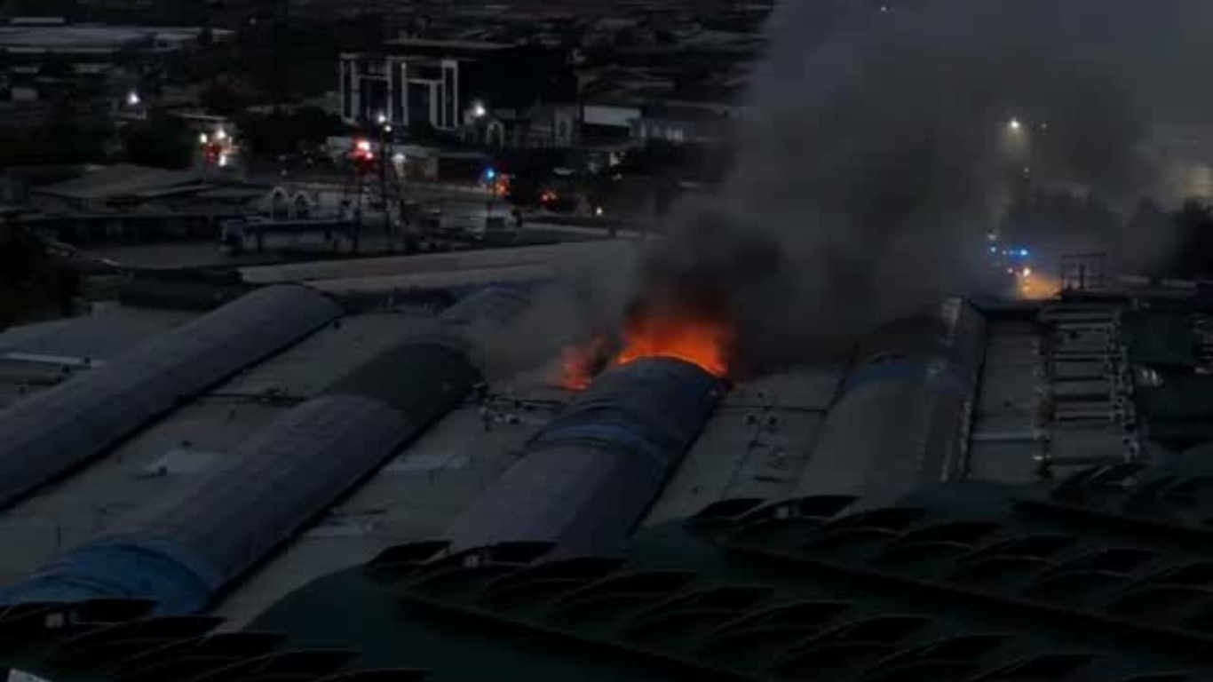 Videos of the fire at O‘rikzor market spread on social networks (video)
