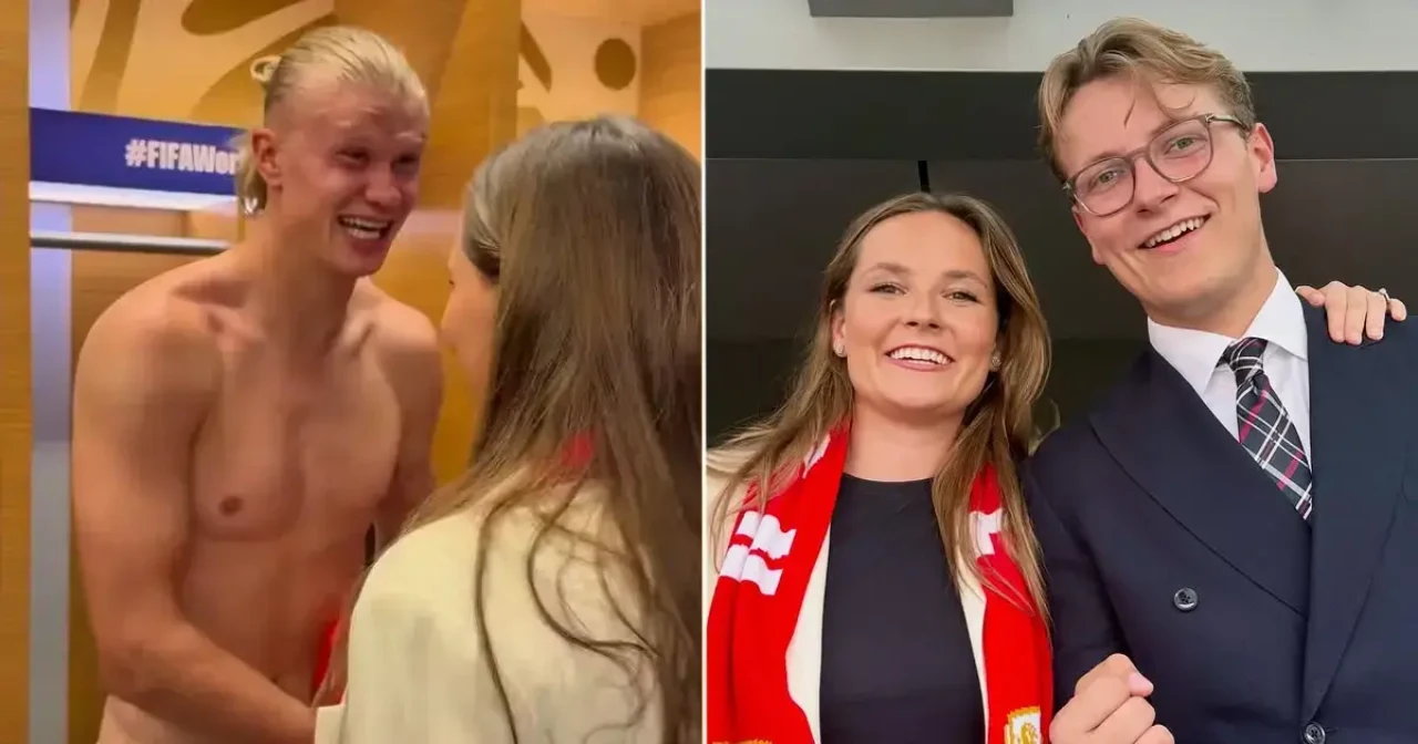 Princess Ingrid hugged Haaland in the dressing room