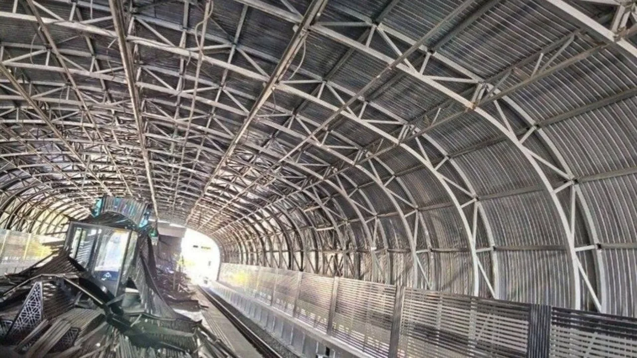 Roof of metro station collapses in Tashkent, two passengers injured