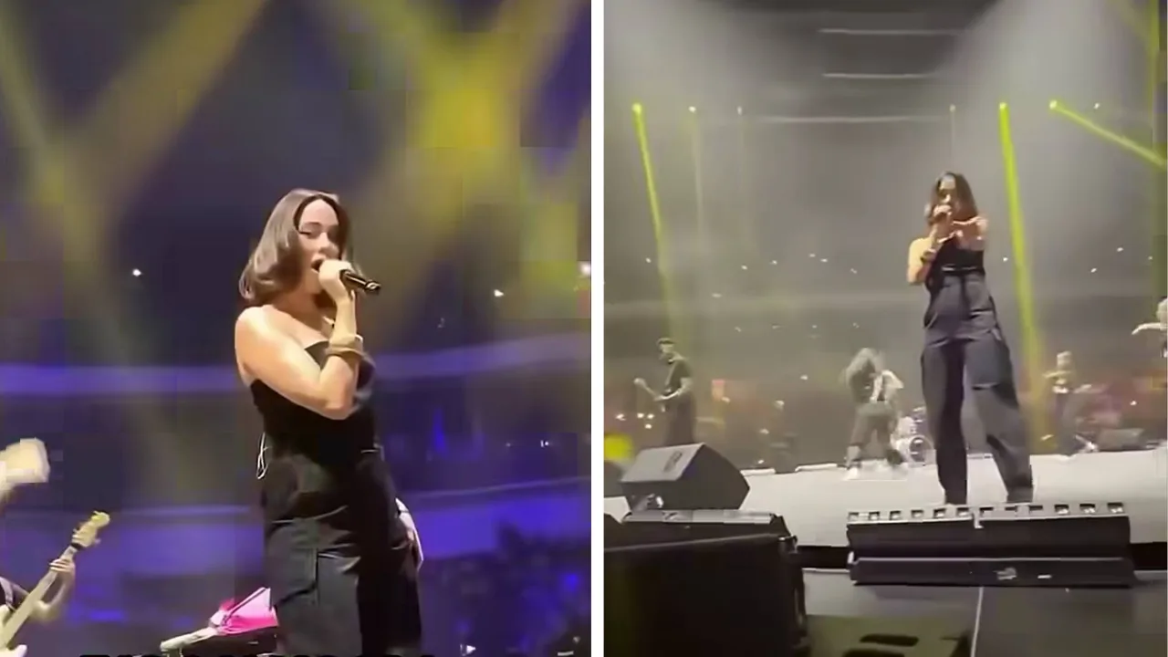 Shahlo Ahmedova had a bouquet thrown at her face! How did Shahlo Ahmedova react to the incident on stage?