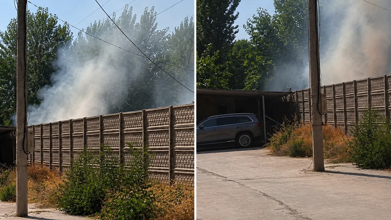 Fire breaks out in a house in Andijan